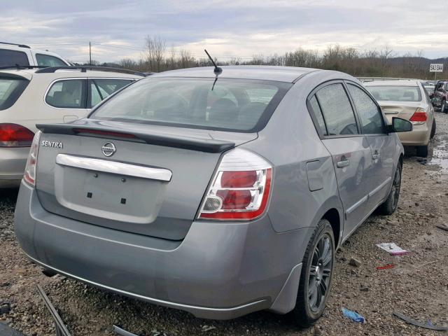 3N1AB6AP1CL784311 - 2012 NISSAN SENTRA 2.0 GRAY photo 4