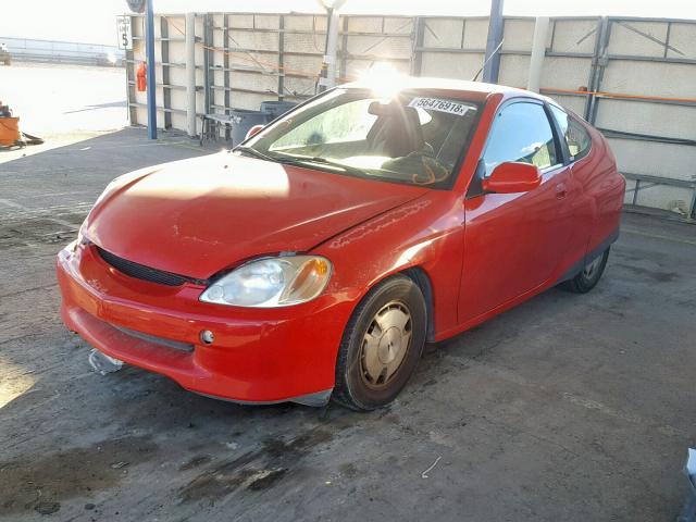 JHMZE14792T001508 - 2002 HONDA INSIGHT RED photo 2