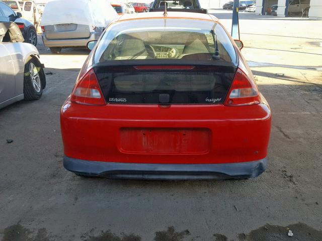 JHMZE14792T001508 - 2002 HONDA INSIGHT RED photo 6