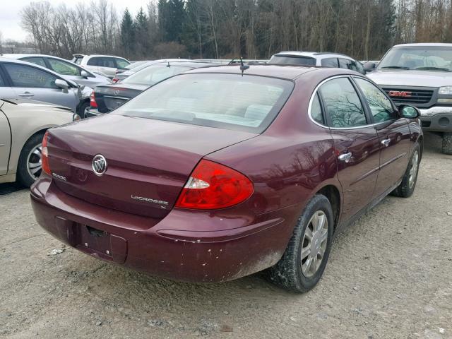 2G4WC582371228136 - 2007 BUICK LACROSSE C BURGUNDY photo 4