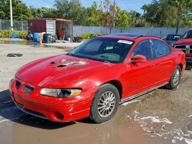 1G2WR52111F240499 - 2001 PONTIAC GRAND PRIX RED photo 2