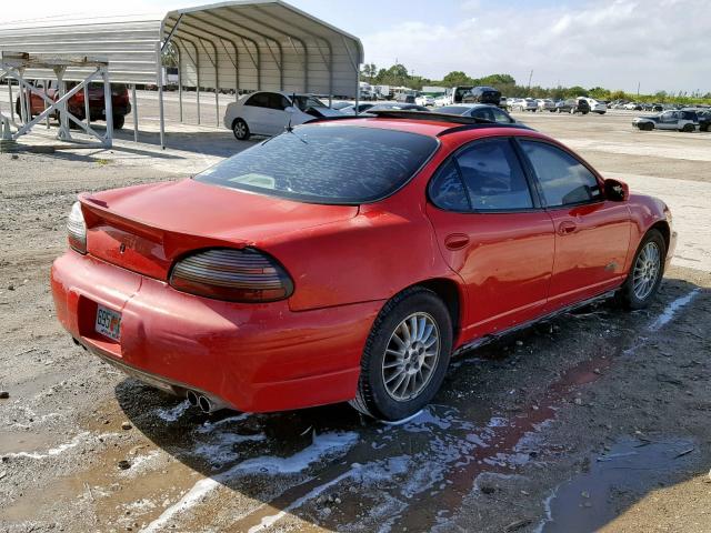 1G2WR52111F240499 - 2001 PONTIAC GRAND PRIX RED photo 4