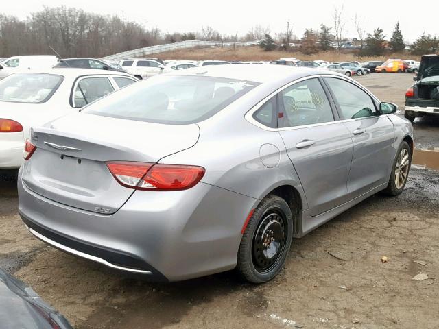 1C3CCCAB5FN569254 - 2015 CHRYSLER 200 LIMITE SILVER photo 4