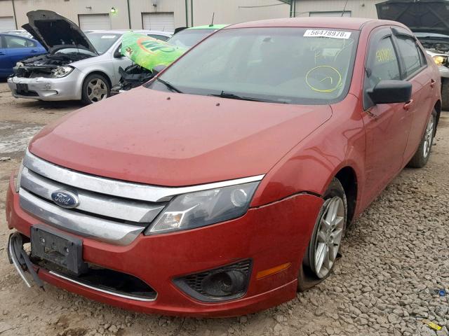 3FAHP0GA0AR178981 - 2010 FORD FUSION S RED photo 2