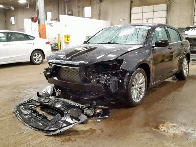 1C3CCBAB3CN274014 - 2012 CHRYSLER 200 LX BLACK photo 2