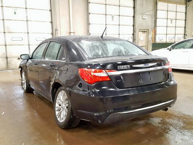 1C3CCBAB3CN274014 - 2012 CHRYSLER 200 LX BLACK photo 3