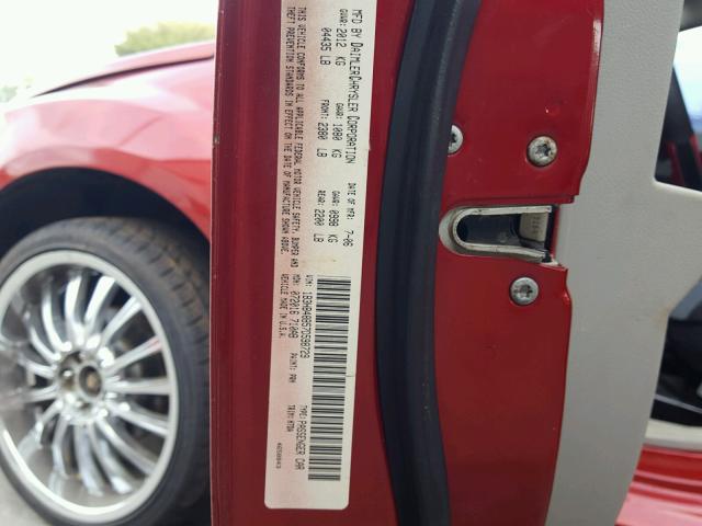 1B3HB48B57D598729 - 2007 DODGE CALIBER SX RED photo 10