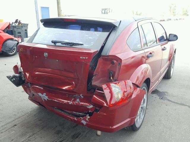 1B3HB48B57D598729 - 2007 DODGE CALIBER SX RED photo 4