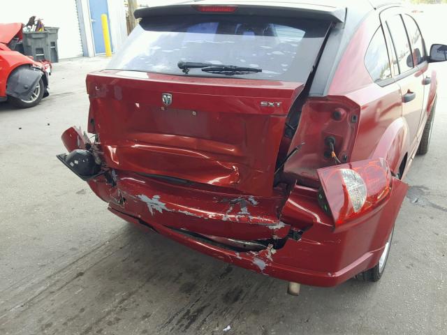 1B3HB48B57D598729 - 2007 DODGE CALIBER SX RED photo 9