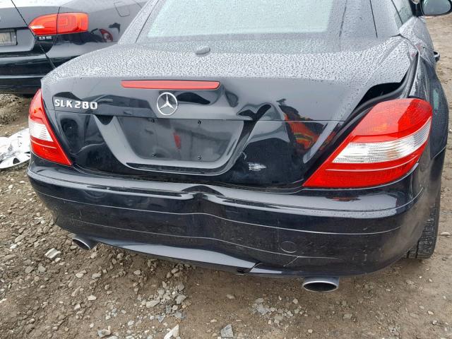 WDBWK54F07F147800 - 2007 MERCEDES-BENZ SLK 280 BLACK photo 9