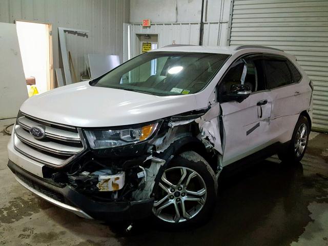 2FMTK4K92FBB62323 - 2015 FORD EDGE TITAN WHITE photo 2