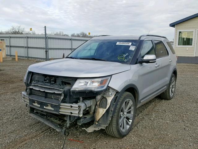 1FM5K8F84JGA71024 - 2018 FORD EXPLORER L SILVER photo 2