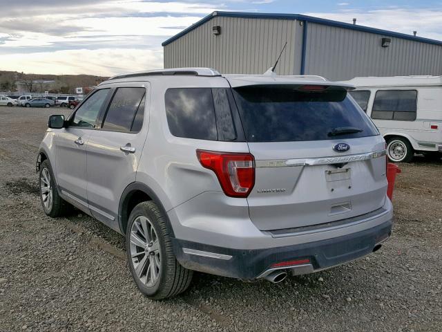 1FM5K8F84JGA71024 - 2018 FORD EXPLORER L SILVER photo 3