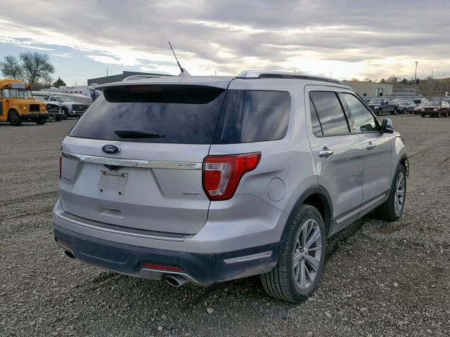 1FM5K8F84JGA71024 - 2018 FORD EXPLORER L SILVER photo 4