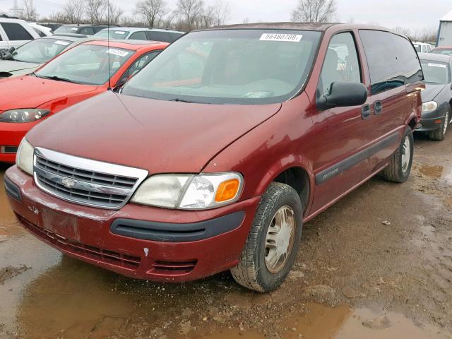 1GNDX03E23D164827 - 2003 CHEVROLET VENTURE BURGUNDY photo 2