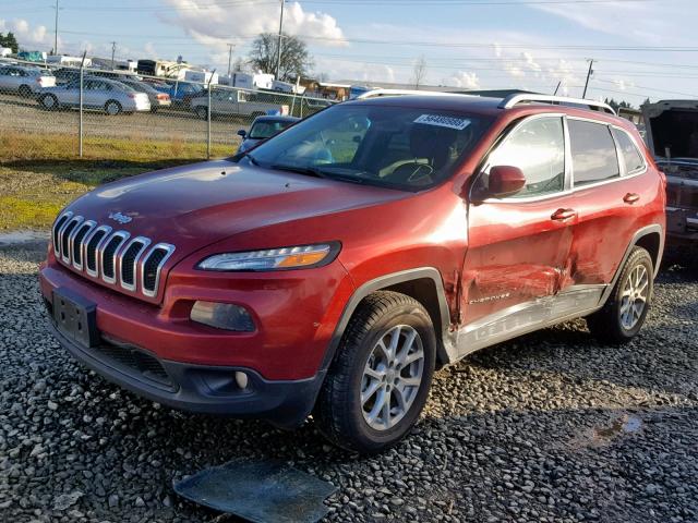 1C4PJMCS1FW664006 - 2015 JEEP CHEROKEE L RED photo 2