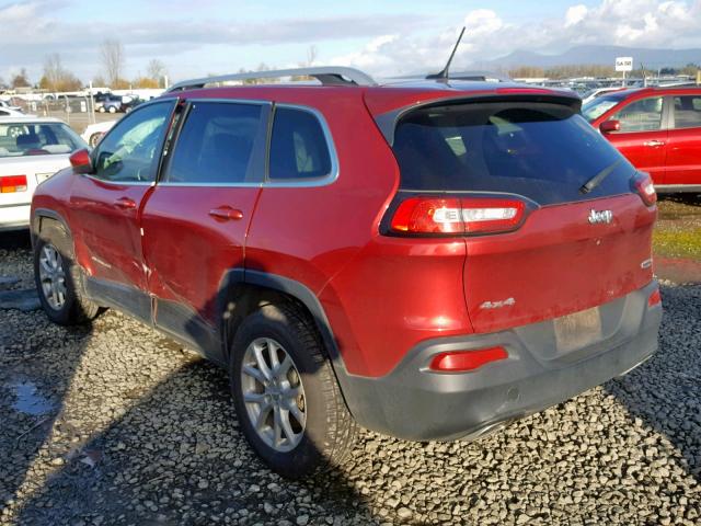 1C4PJMCS1FW664006 - 2015 JEEP CHEROKEE L RED photo 3