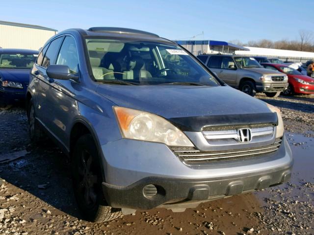 JHLRE38777C018700 - 2007 HONDA CR-V EXL BLUE photo 1