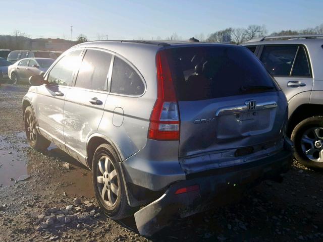 JHLRE38777C018700 - 2007 HONDA CR-V EXL BLUE photo 3