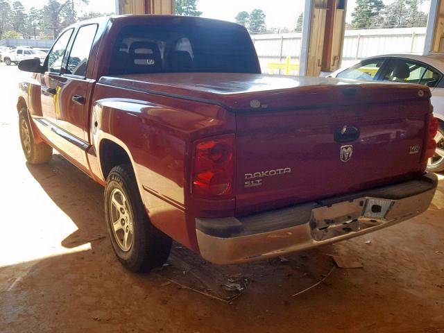 1D7HE48N76S698251 - 2006 DODGE DAKOTA QUA MAROON photo 3