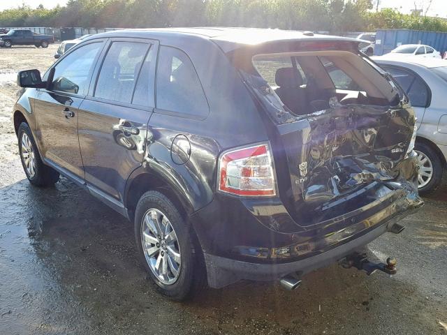 2FMDK38C79BA95966 - 2009 FORD EDGE SEL BLACK photo 3