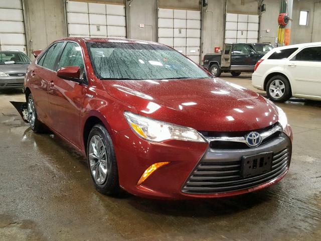 4T1BD1FKXFU157527 - 2015 TOYOTA CAMRY HYBR RED photo 1