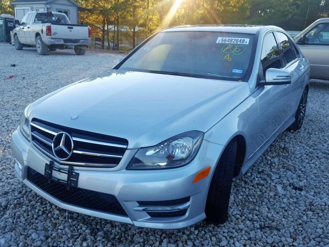 WDDGF4HB3ER310565 - 2014 MERCEDES-BENZ C 250 SILVER photo 2