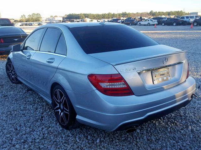 WDDGF4HB3ER310565 - 2014 MERCEDES-BENZ C 250 SILVER photo 3