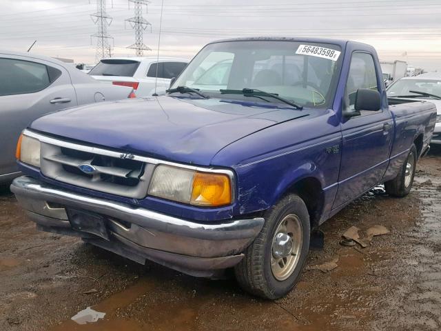 1FTCR10U2VUC98112 - 1997 FORD RANGER PURPLE photo 2