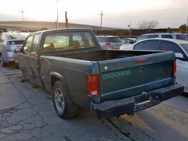 1B7GL23X0SW925775 - 1995 DODGE DAKOTA GREEN photo 2