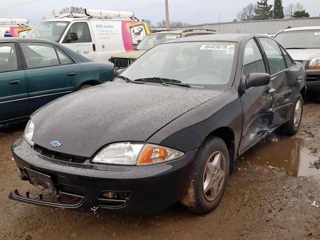 1G1JC524317298005 - 2001 CHEVROLET CAVALIER B BLACK photo 2