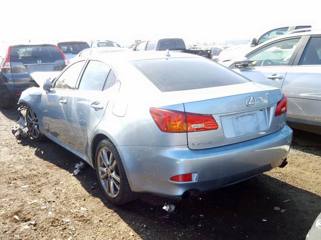 JTHBK262785053315 - 2008 LEXUS IS 250 BLUE photo 3