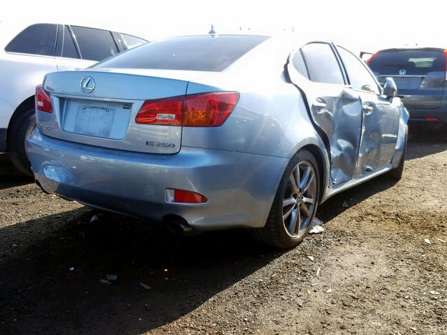 JTHBK262785053315 - 2008 LEXUS IS 250 BLUE photo 4