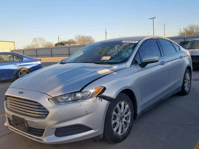 3FA6P0G71GR165421 - 2016 FORD FUSION S SILVER photo 2