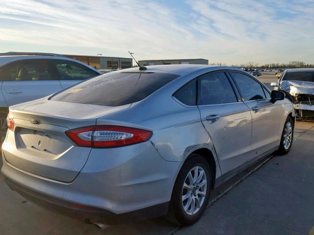 3FA6P0G71GR165421 - 2016 FORD FUSION S SILVER photo 4