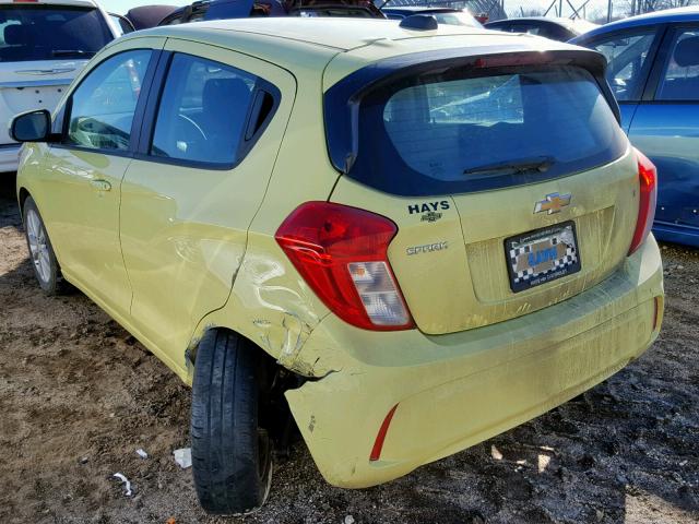 KL8CD6SA2HC758371 - 2017 CHEVROLET SPARK 1LT YELLOW photo 3