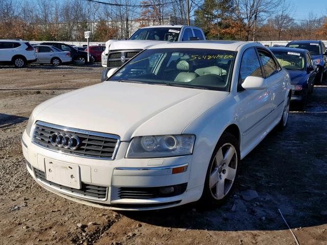 WAUML44E74N017311 - 2004 AUDI A8 L QUATT WHITE photo 2