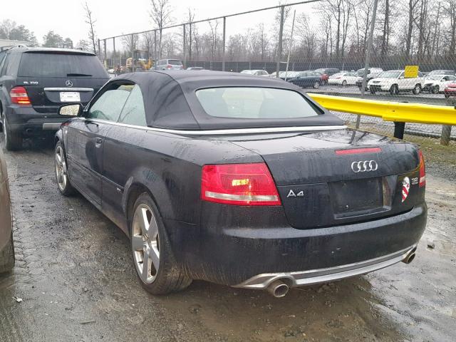 WAUEH48H97K028164 - 2007 AUDI A4 S-LINE BLACK photo 3