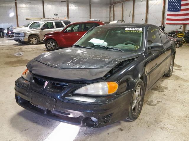 1G2NW12E21M570907 - 2001 PONTIAC GRAND AM G BLACK photo 2