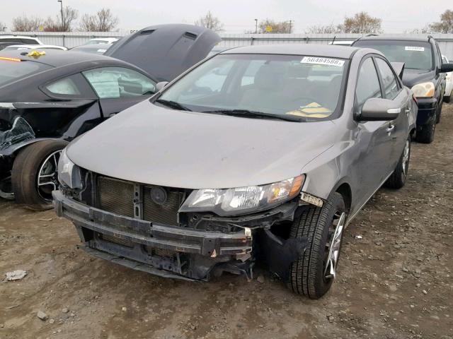 KNAFU4A23A5162891 - 2010 KIA FORTE EX GRAY photo 2