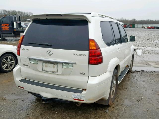 JTJBT20X240060311 - 2004 LEXUS GX 470 WHITE photo 4