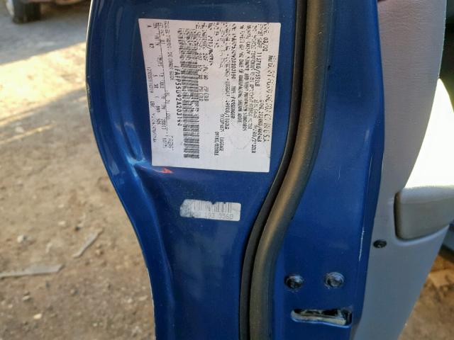 1FAFP55U92A203194 - 2002 FORD TAURUS SES BLUE photo 10