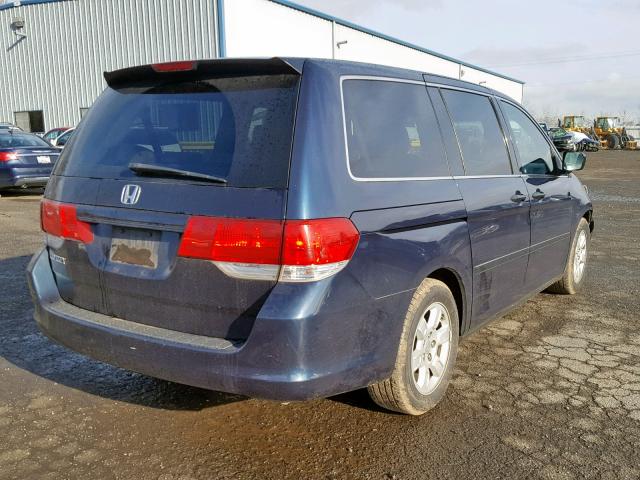 5FNRL38239B058365 - 2009 HONDA ODYSSEY LX BLUE photo 4