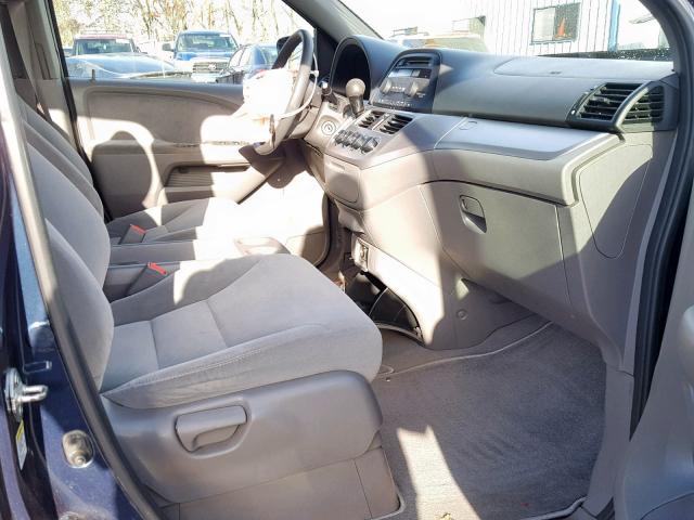 5FNRL38239B058365 - 2009 HONDA ODYSSEY LX BLUE photo 5