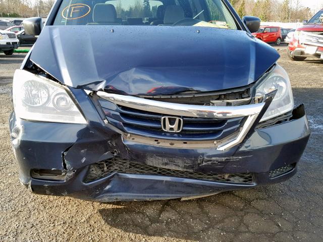 5FNRL38239B058365 - 2009 HONDA ODYSSEY LX BLUE photo 9