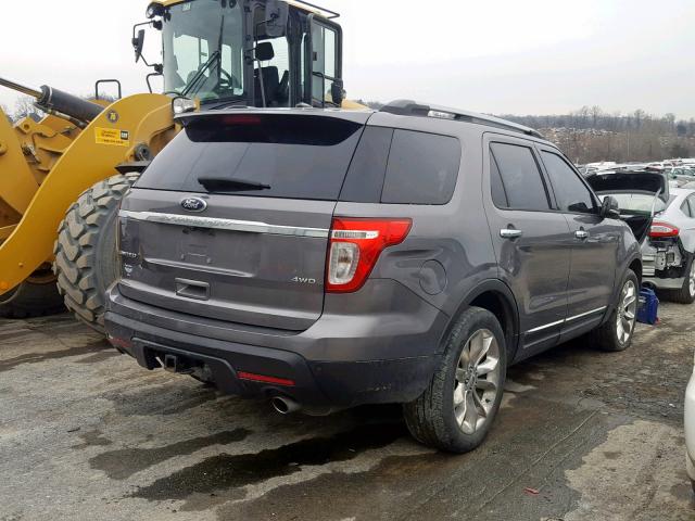 1FM5K8F86DGA40474 - 2013 FORD EXPLORER L CHARCOAL photo 4