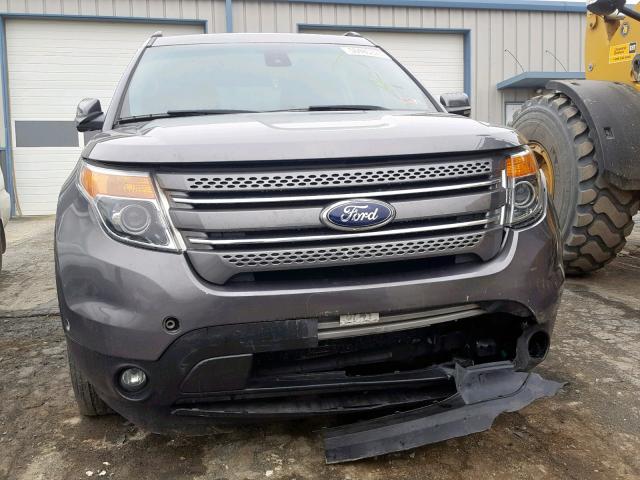 1FM5K8F86DGA40474 - 2013 FORD EXPLORER L CHARCOAL photo 9