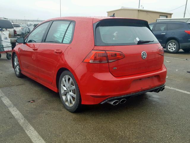 WVWWF7AU5HW190177 - 2017 VOLKSWAGEN GOLF R RED photo 3