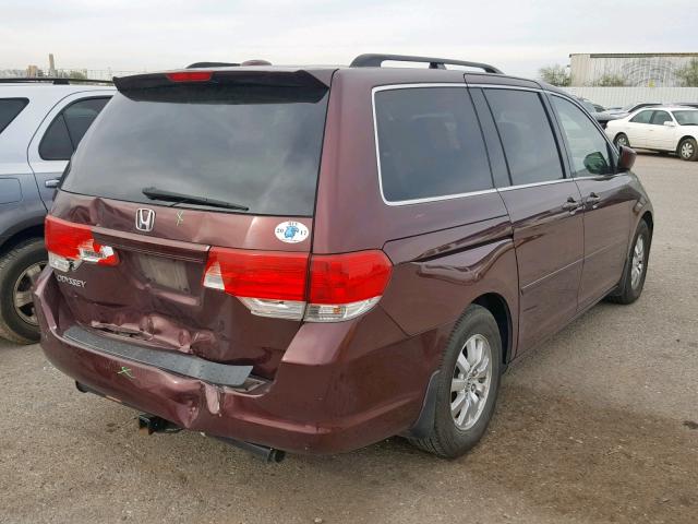 5FNRL3H61AB003632 - 2010 HONDA ODYSSEY EX MAROON photo 4