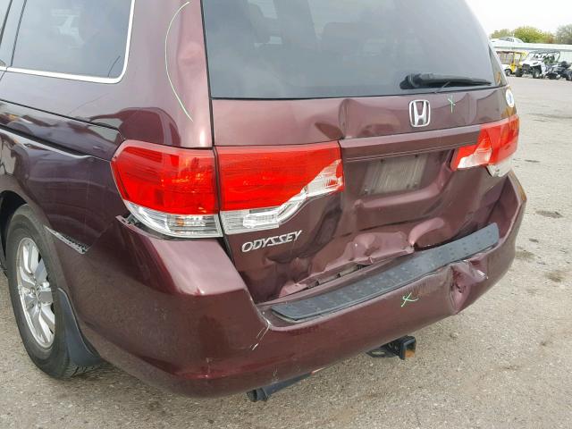 5FNRL3H61AB003632 - 2010 HONDA ODYSSEY EX MAROON photo 9